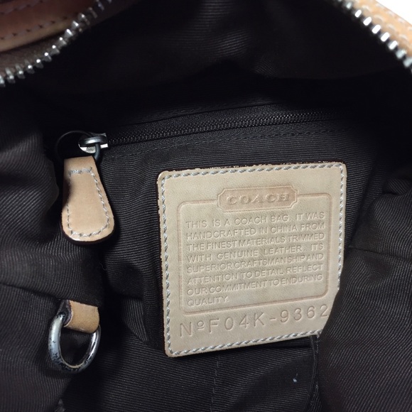 Coach Signature Tan Crossbody Purse - Picture 5 of 5